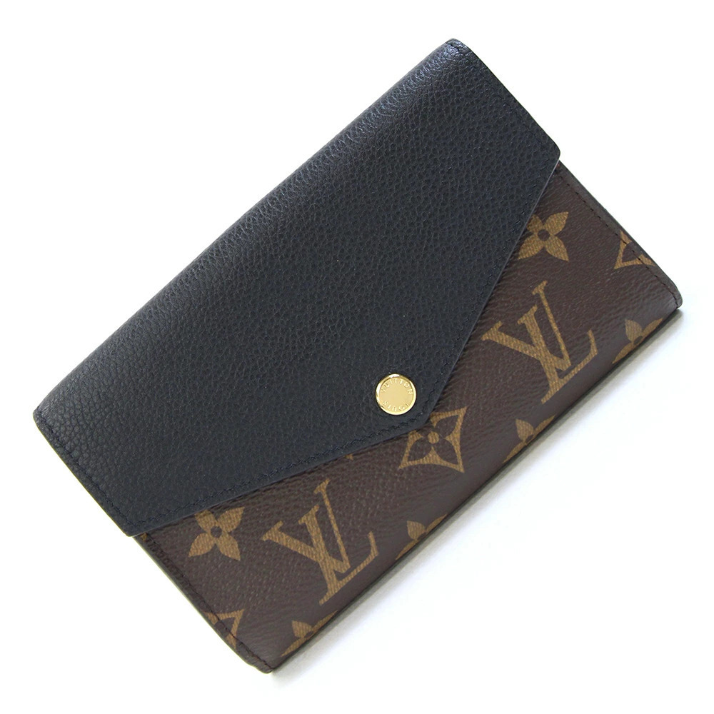 Louis Vuitton Monogram Portefeuille Pallas Compact Wallet Noir Black Double